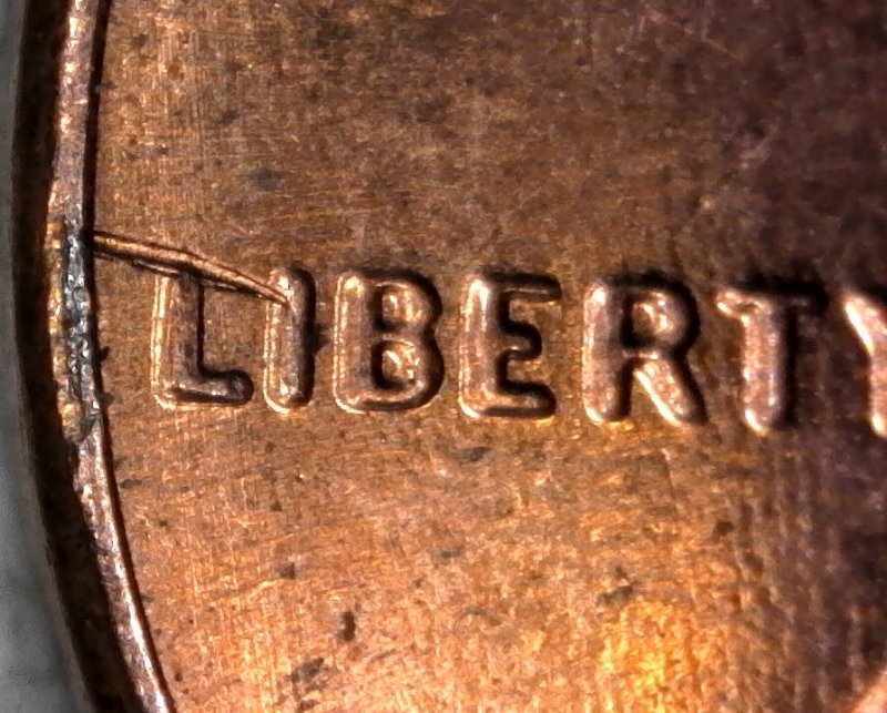 2010-P-Lincoln-Shield-Cent-Struck-Through-Shaved-Off-Rim-Burr!